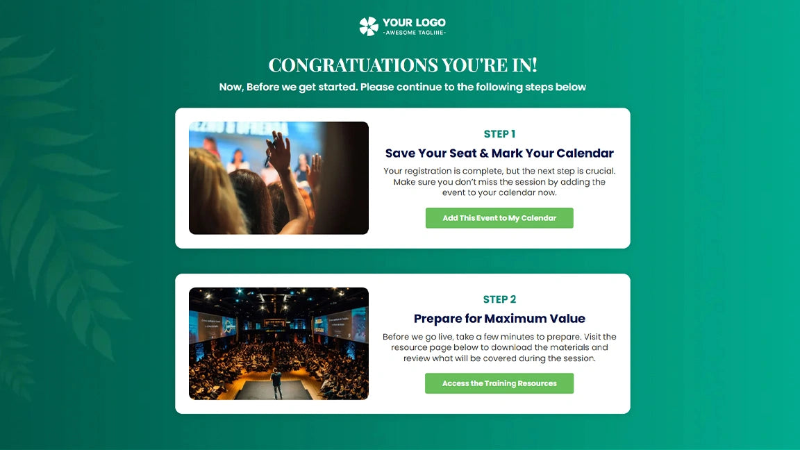 GoHighLevel Lead Generation Funnel for Yoga & Wellness - Thank You