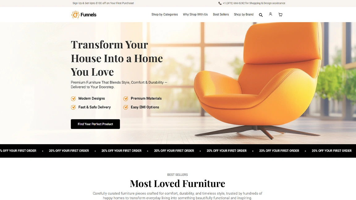 Home Decor eCommerce Funnel - Banner