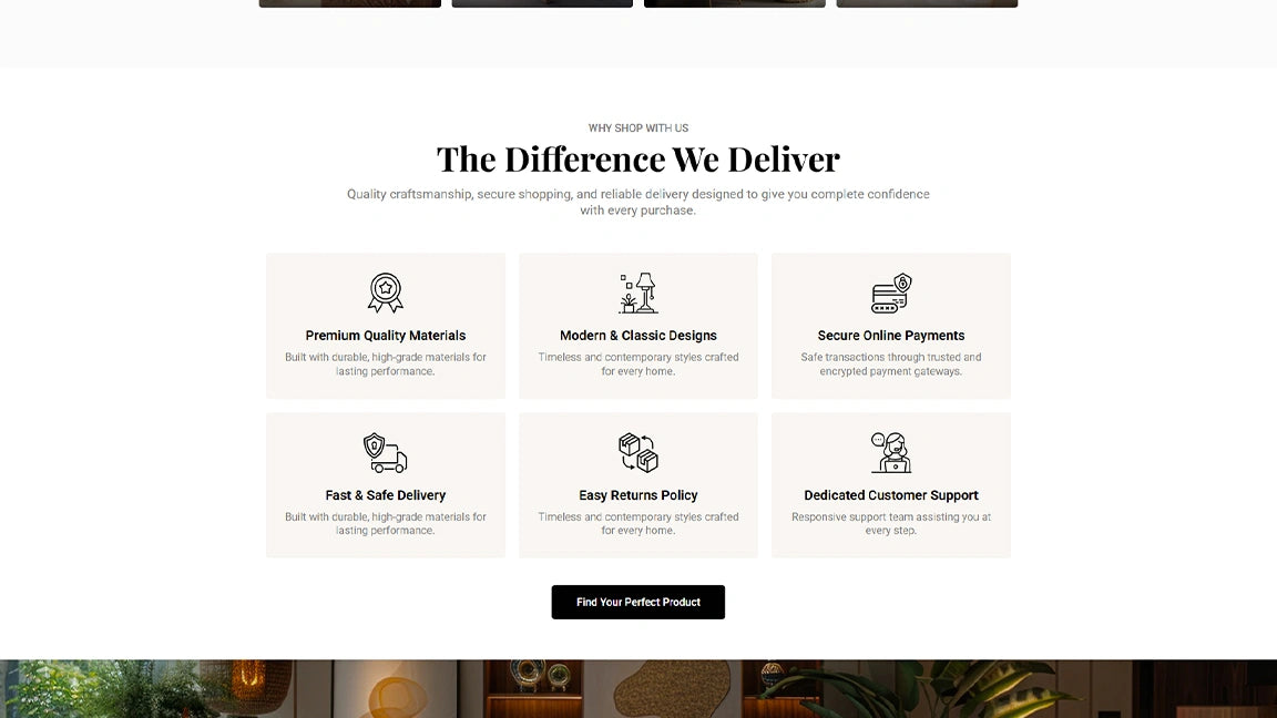 Home Decor eCommerce Funnel - Shop with Us