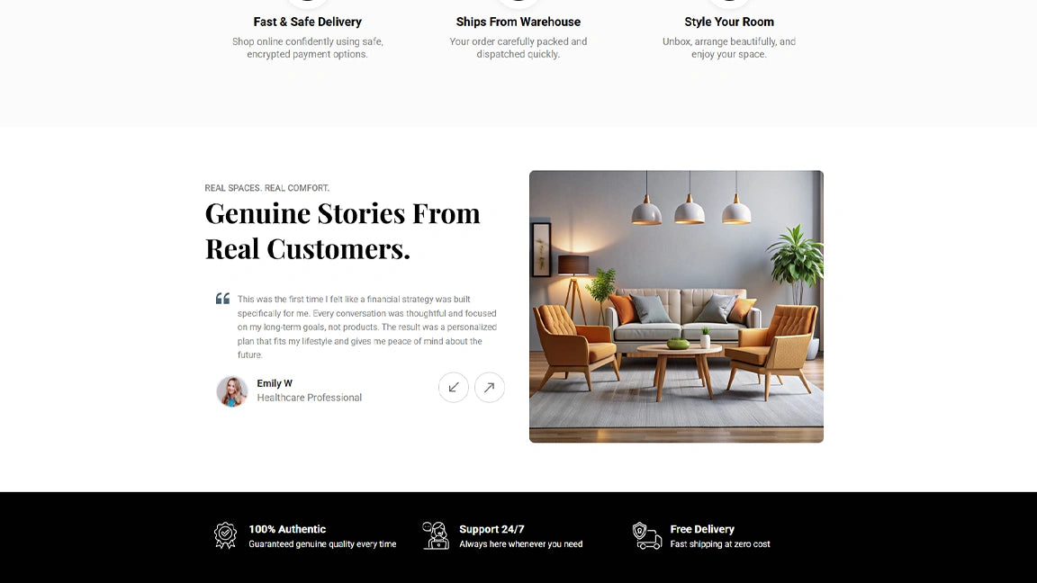 Home Decor eCommerce Funnel - Real customers
