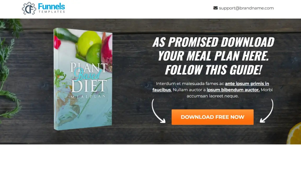 ClickFunnels 2.0 Sales Funnel for Fitness -  Download Your Meal Plan