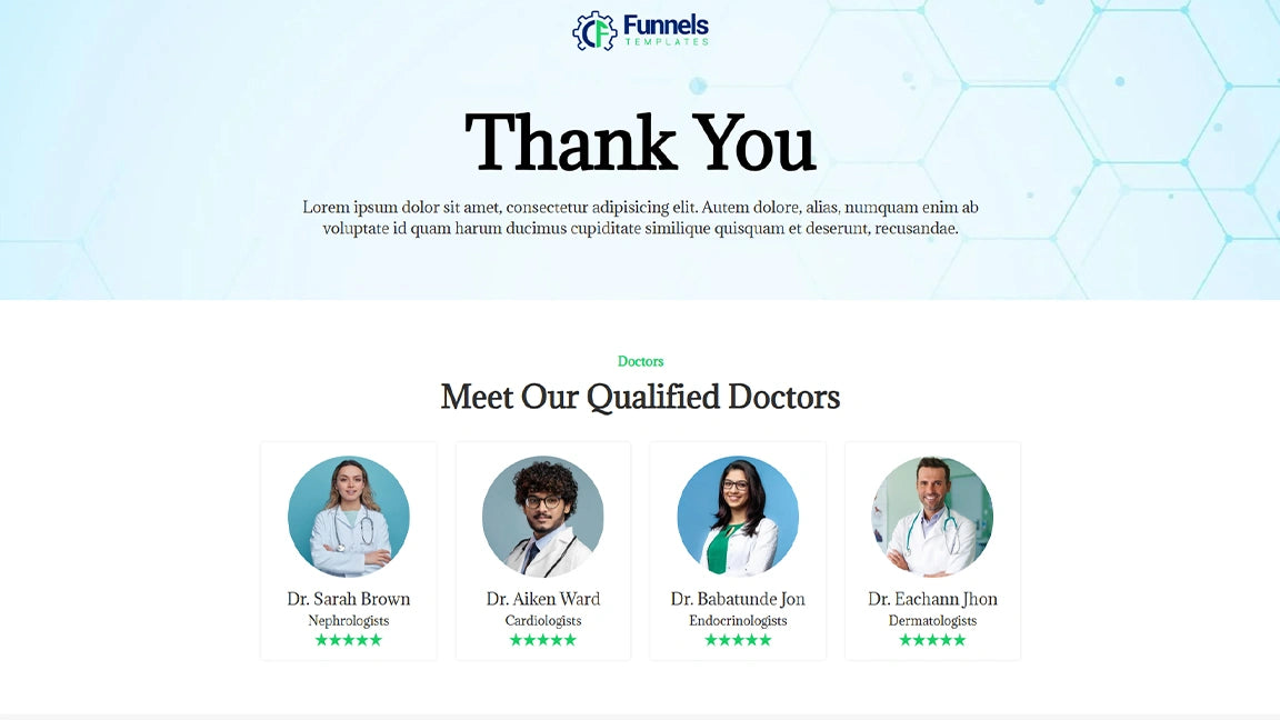 Appointment Funnel for Healthcare Clinics - Thank You