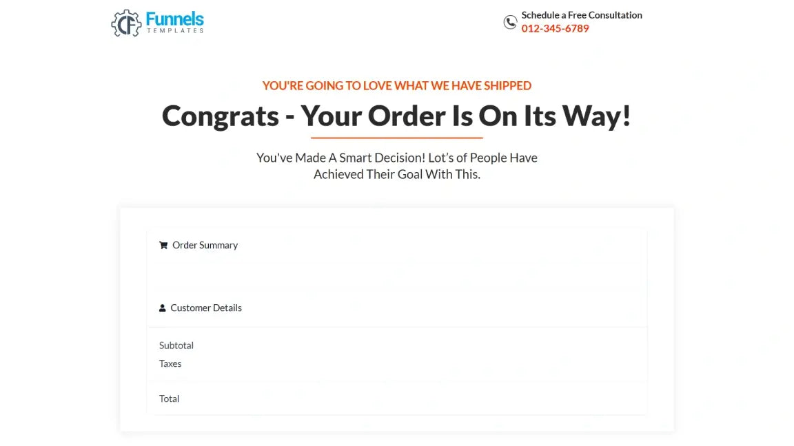 Psychology Therapy & Life Coaching - Order Confirmation