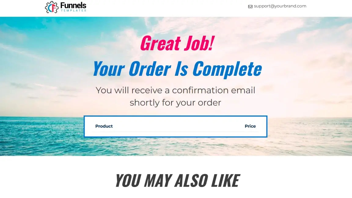 Healthy Launch Program - Order Confirmation