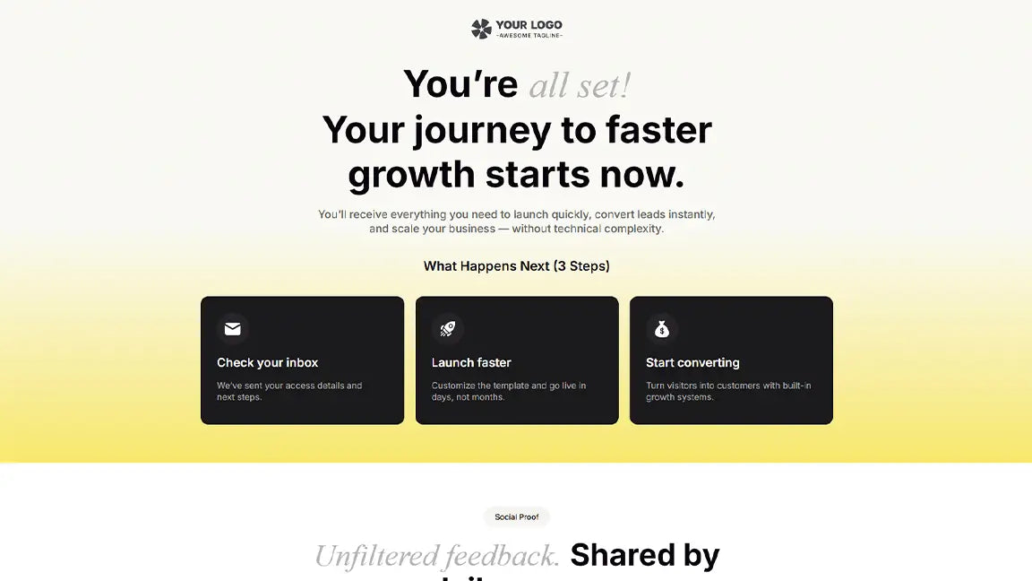 Lead Generation Funnel for Business Growth - Thank You