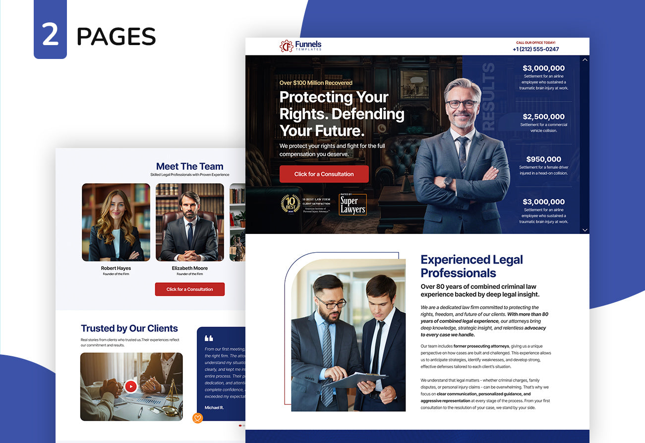GoHighLevel Lead Generation Funnel for Legal Services – Injury Consult
