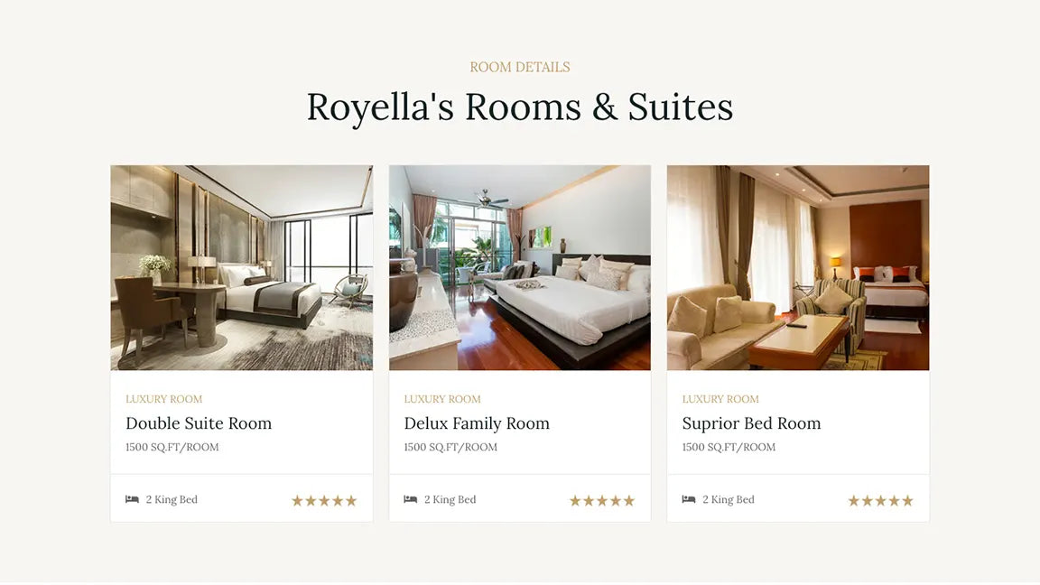 Room Details - Luxury Hotels Booking 