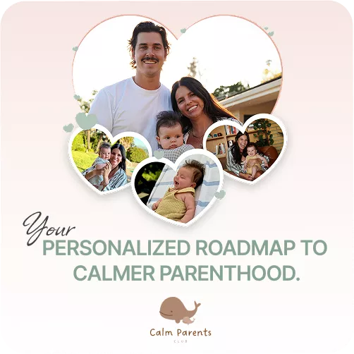 Calm Parents Club parenting support platform success story banner featuring subscription, booking, and automation improvements by CF Funnels.