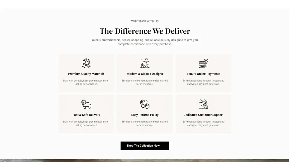 Online Furniture Store - Why shop with us