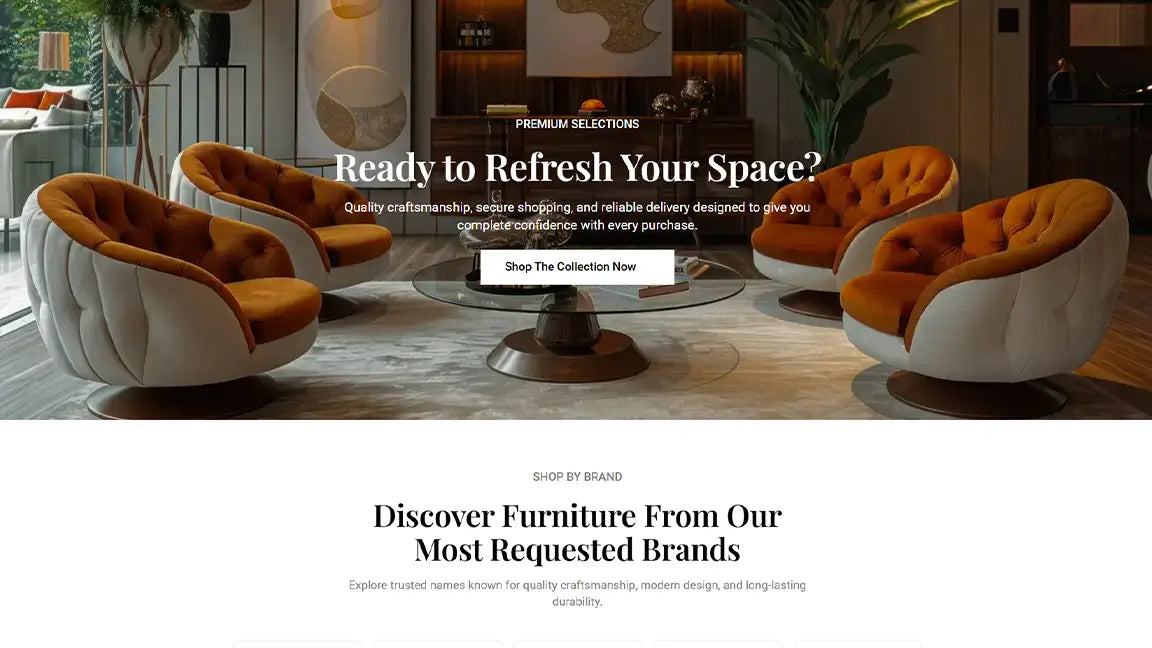 Online Furniture Store - Premium sections