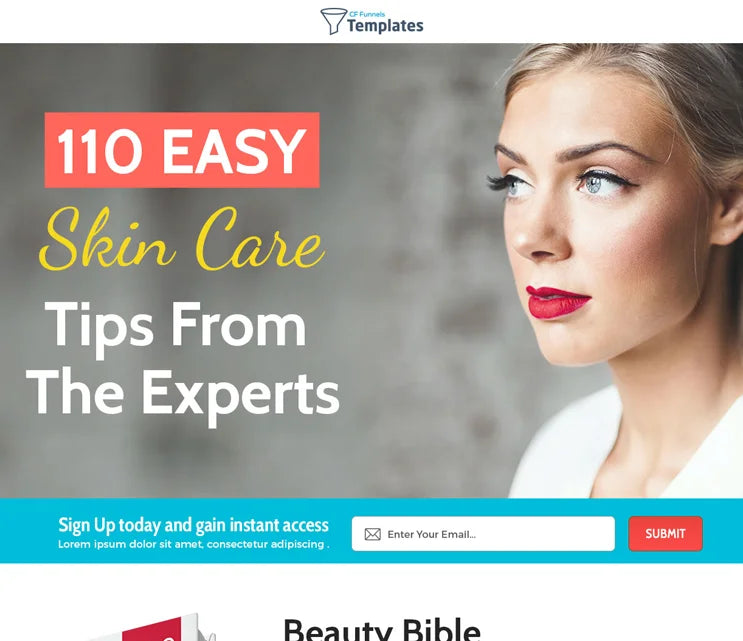 Best ClickFunnels for Free Skincare Template