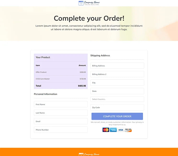 Order Page