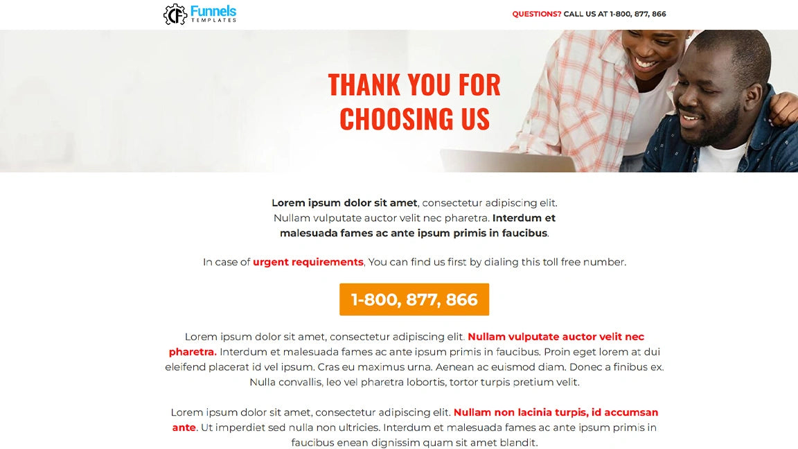 Thank You For Choosing Us - Personal Loan Application