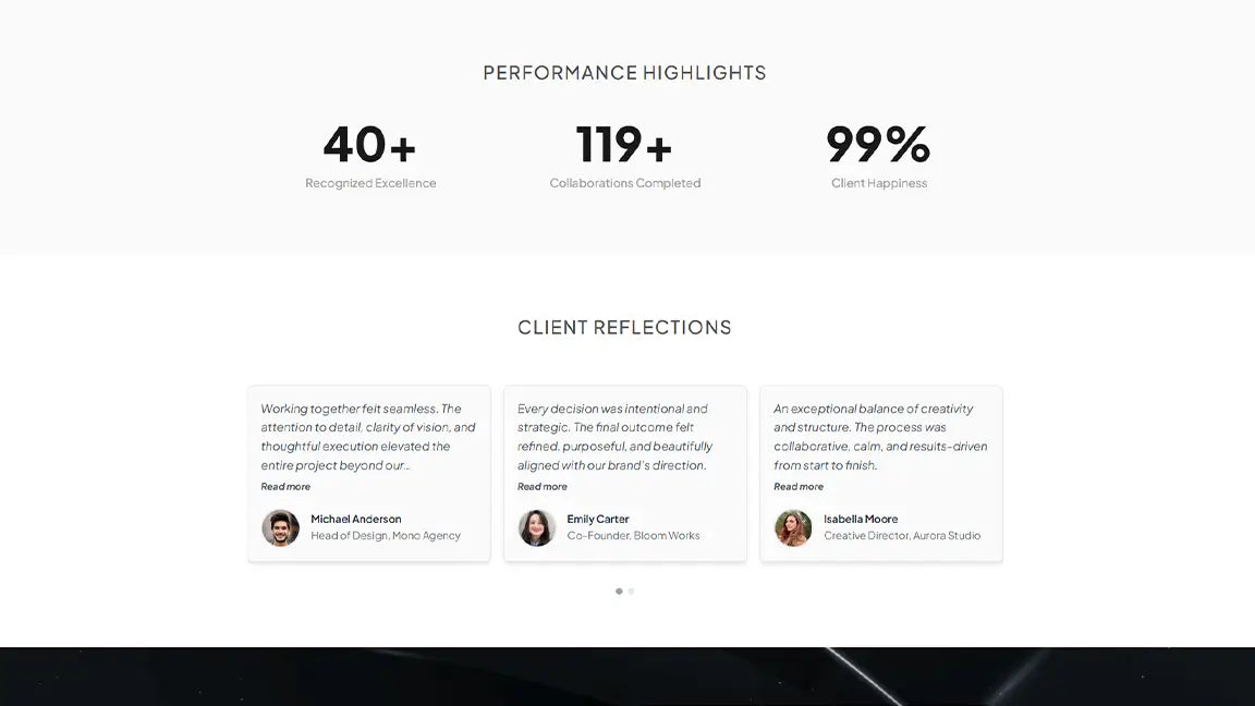 Personal Portfolio Funnel for Freelancers - Client Reflection