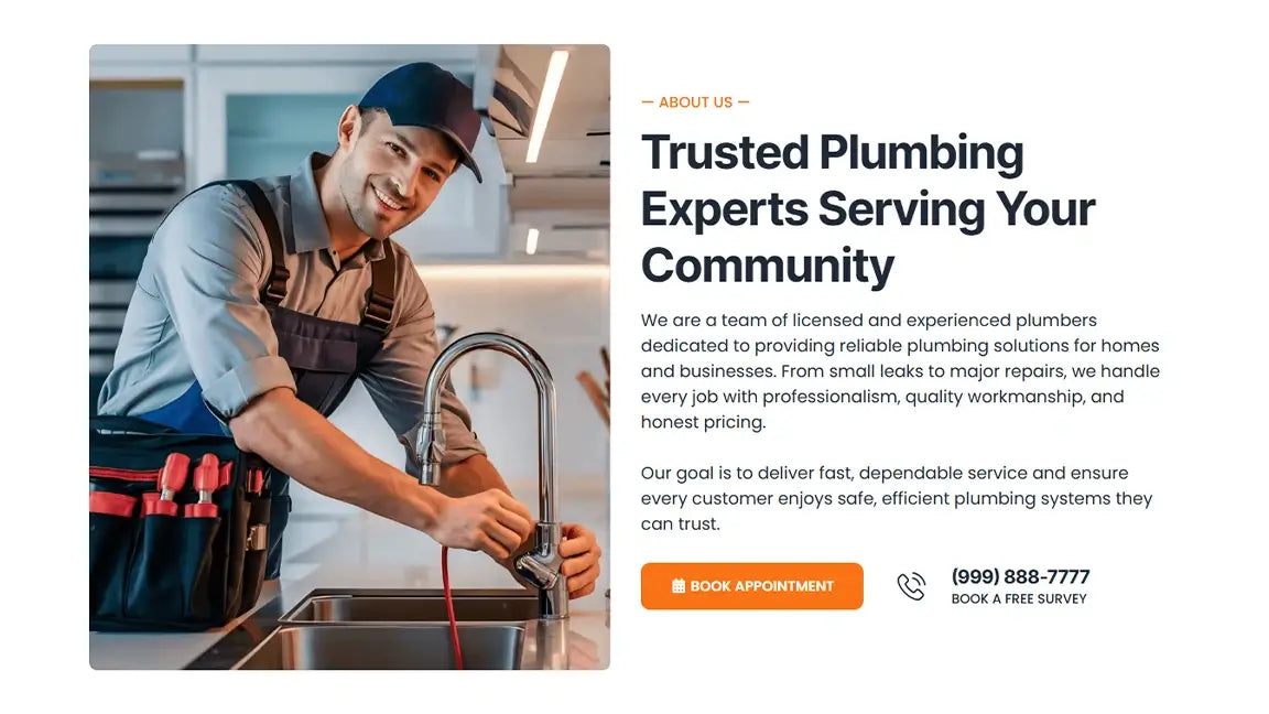 Plumbing Service Funnel for Local Service Businesses - About Us