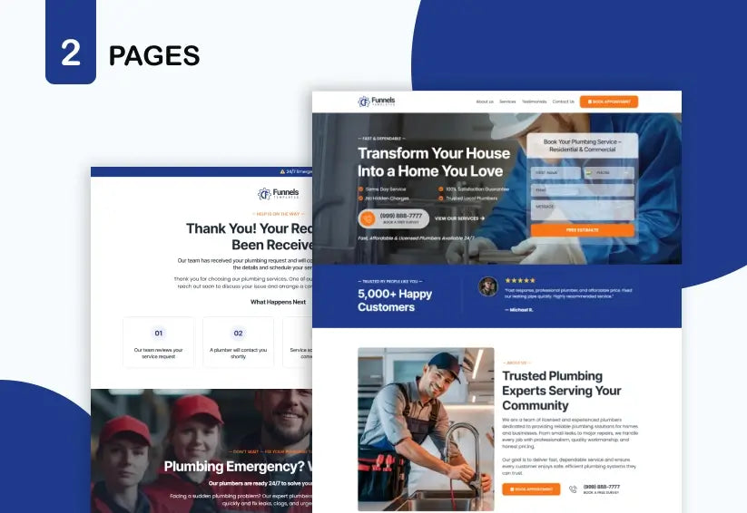Plumbing Service Funnel for Local Service Businesses - Thumbail