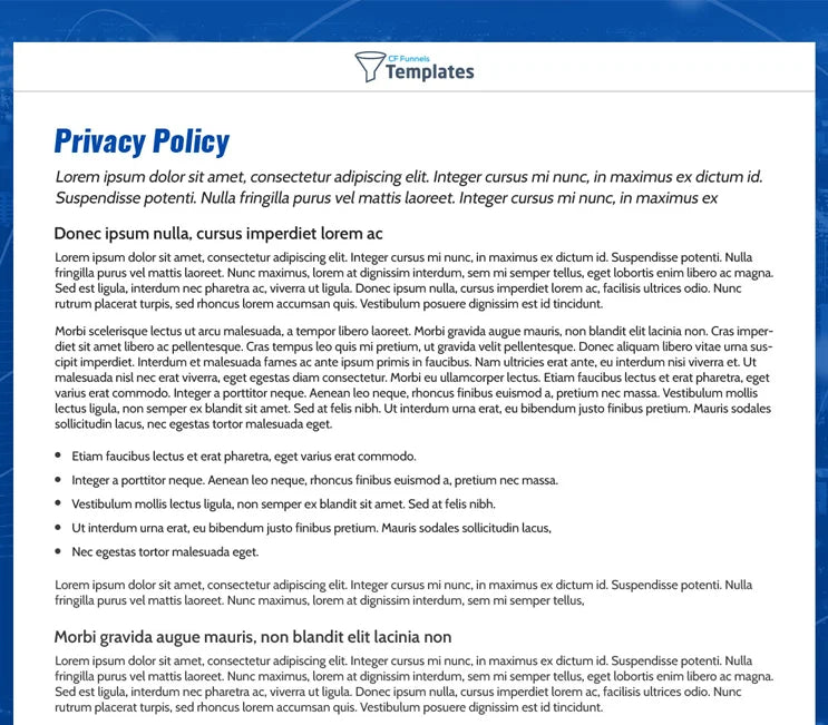 Multi-level Marketing Free - Privacy Policy