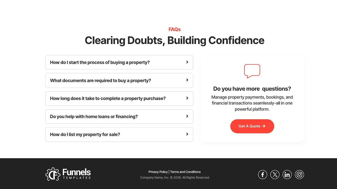 Real Estate Property Inquiry - FAQs