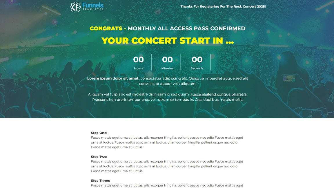 Rock Concert Event Music Festival Ticket Sales - Thank You