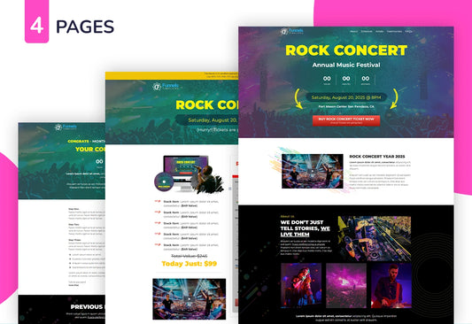 ClickFunnels Rock Concert Event Funnel – Music Festival Ticket Sales Funnel
