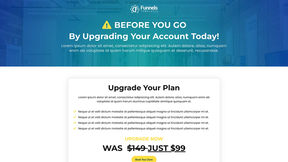 Sales Funnel for Coworking Space - Downsell