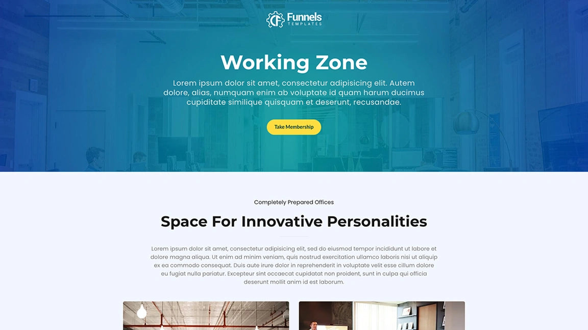 Sales Funnel for Coworking Space - Optin