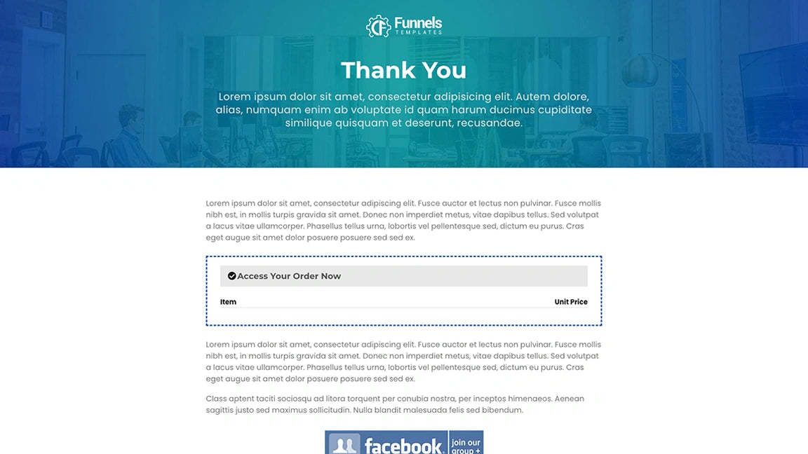 Sales Funnel for Coworking Space - Thank You