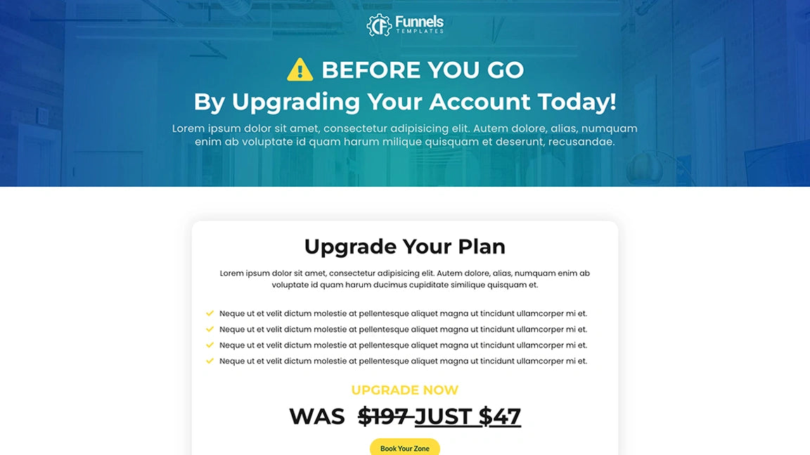 Sales Funnel for Coworking Space - Upsell