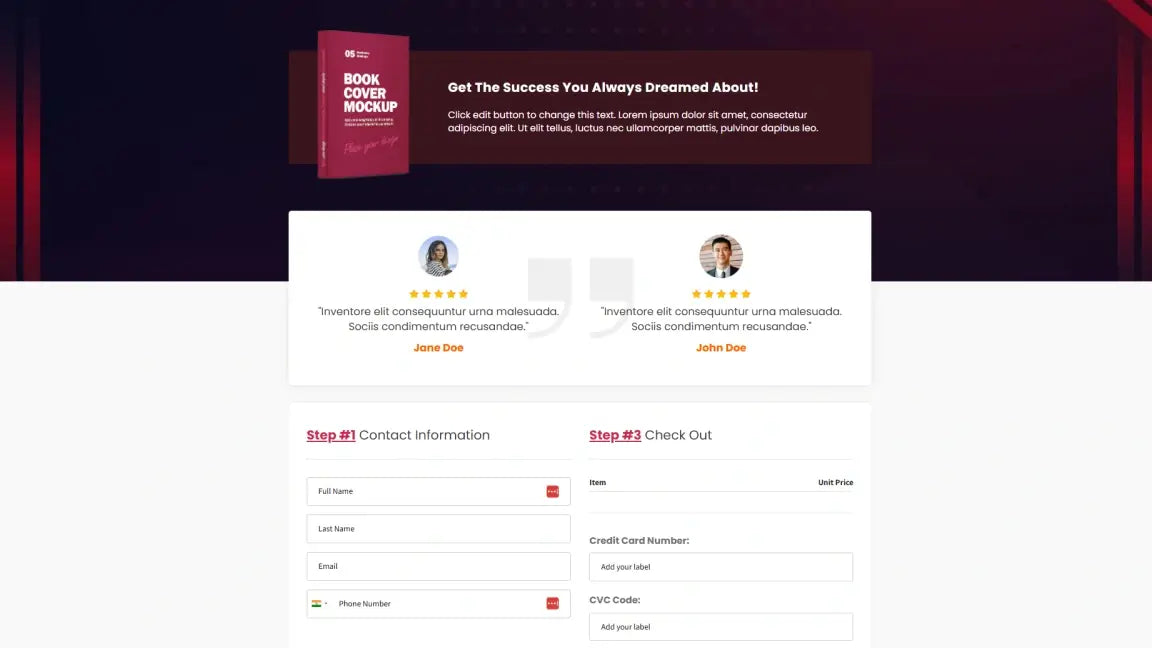 Sales Funnel for Digital eBook - Order page