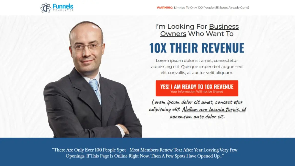 ClickFunnels 2.0 Lead Generation Funnel for Business Coaching - For Business Owner