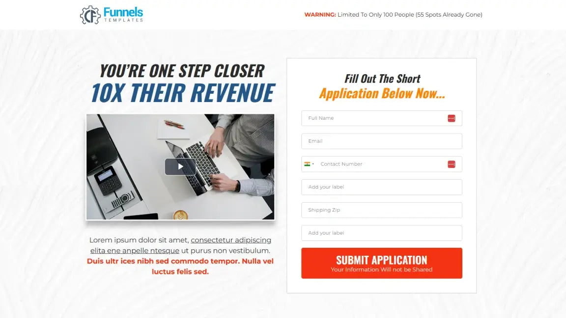 ClickFunnels 2.0 Lead Generation Funnel for Business Coaching - Order