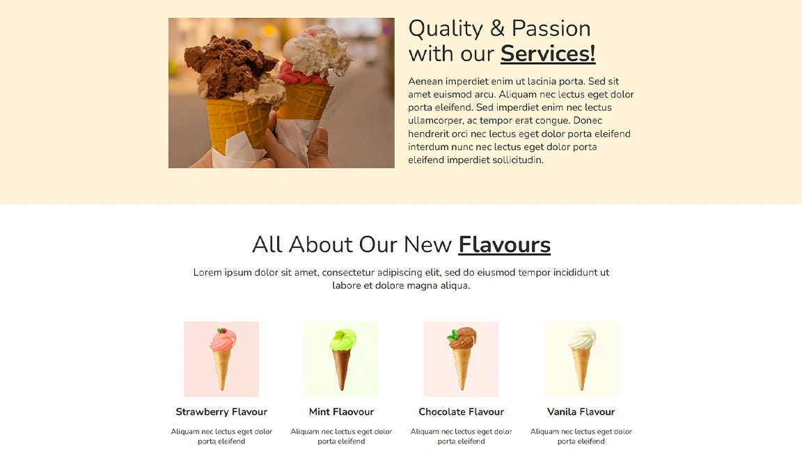 Sales Funnel for Ice Cream - Flavors