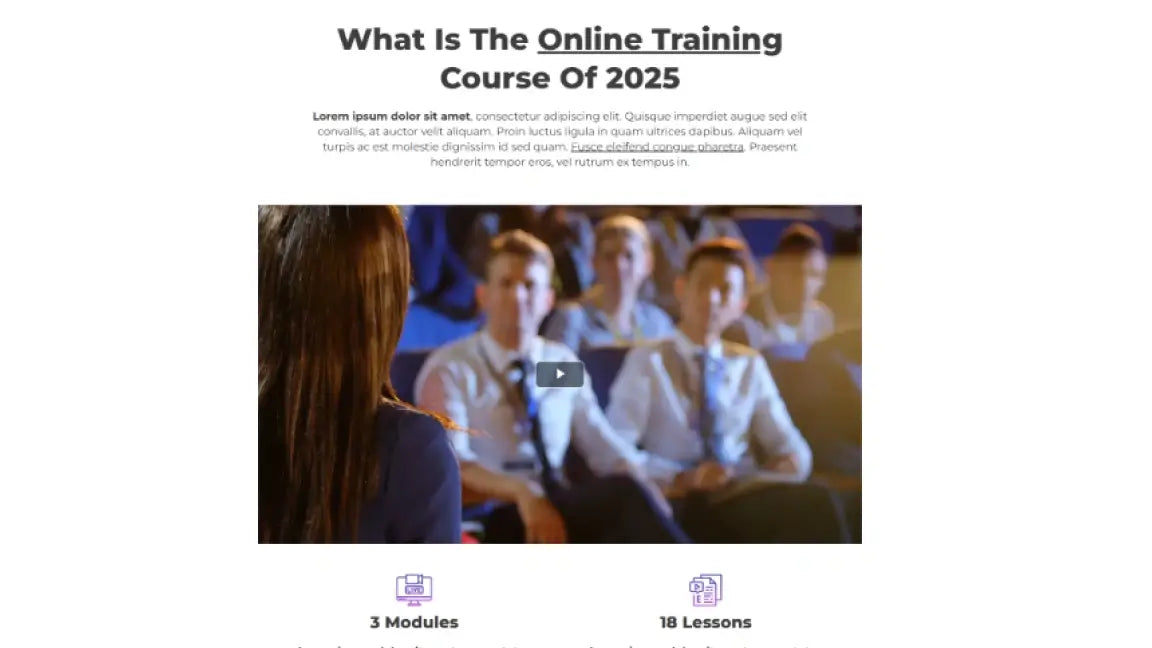 Training and Coaching Funnel -  Training Course