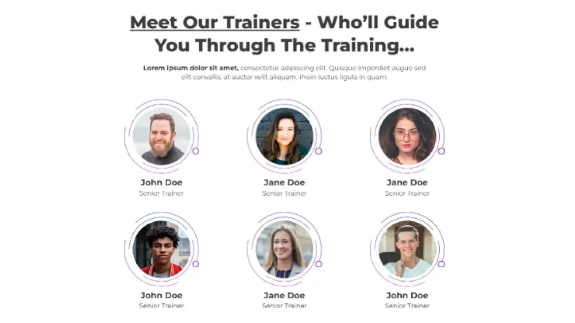 Training and Coaching Funnel - Meet Our Trainers