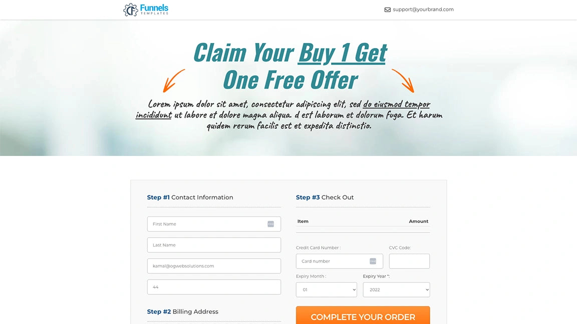 sales-funnel-for-pet-food-dog-food-Order-form-page