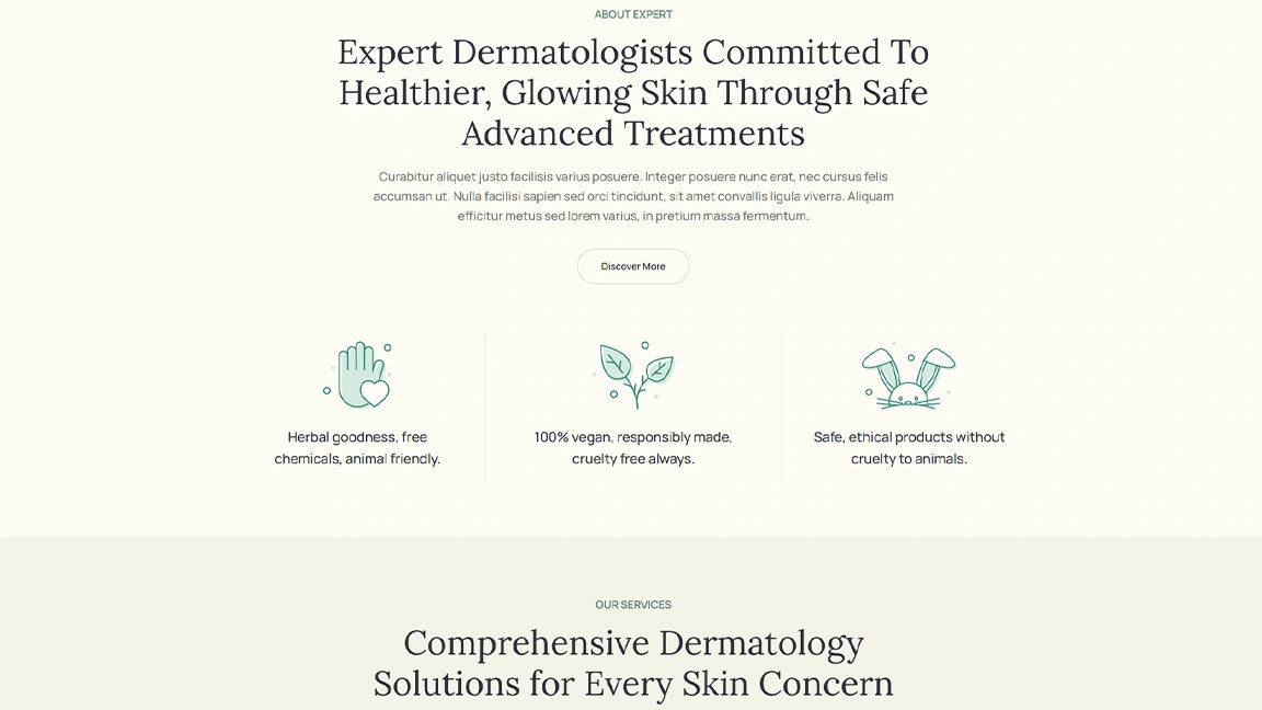 Dermatology Funnel for Skincare Clinics - About Expert