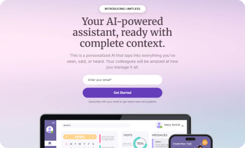Preview banner showcasing an AI-powered assistant pre-built funnel with contextual automation messaging.