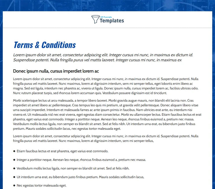 Multi-level Marketing Free - Terms And Conditions