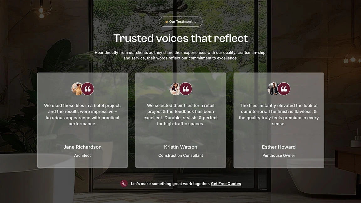 Trusted Voices that reflect Tiles & Marble – Interior Renovation & Design