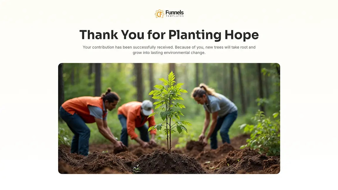 Tree plantation campaign donation Thank You