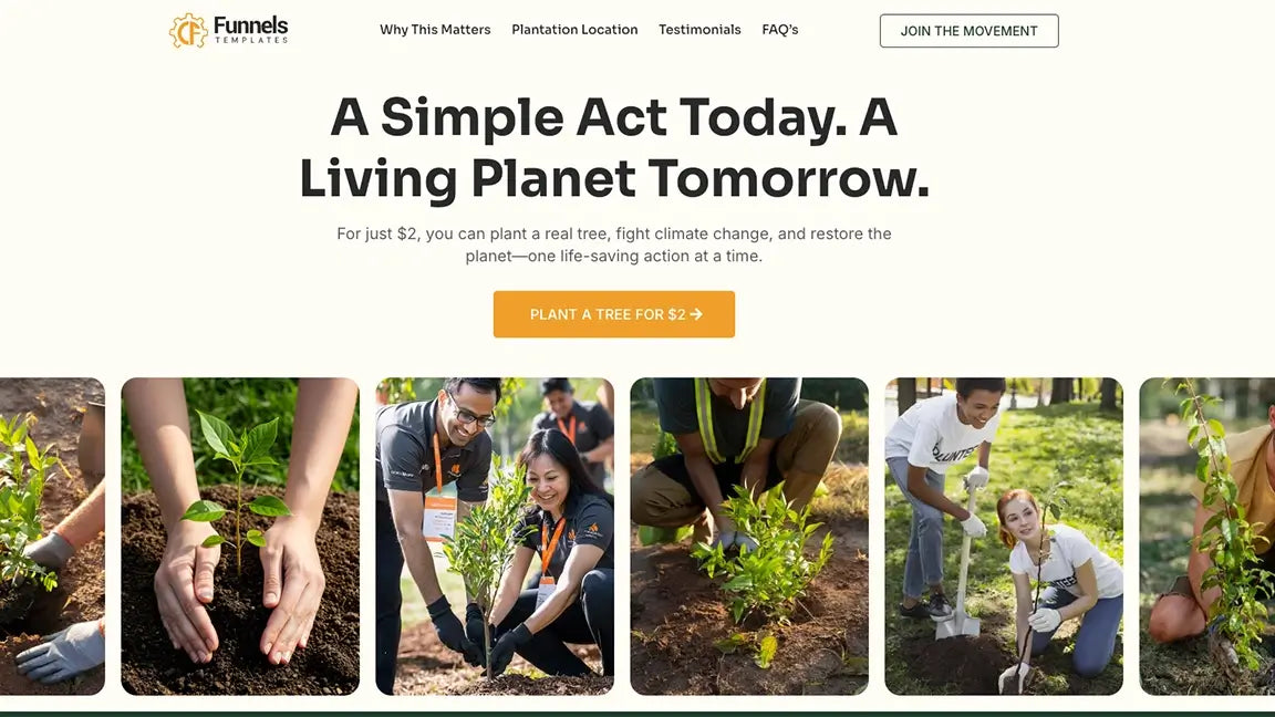 Tree plantation campaign donation Main Banner