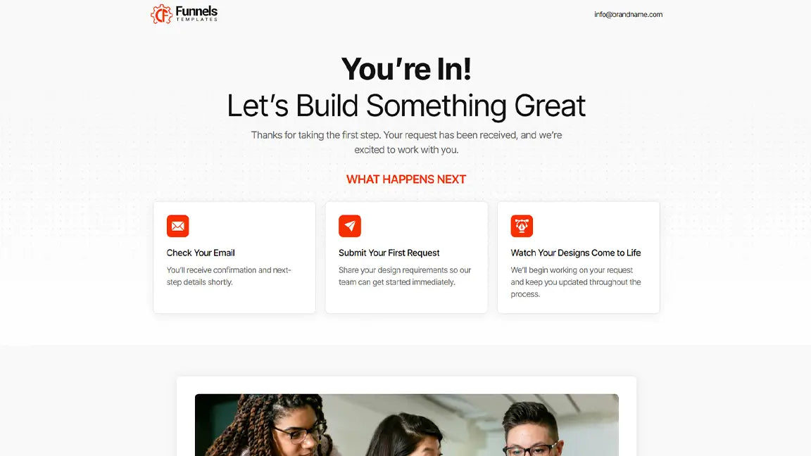 Lead Generation Funnel for Unlimited Graphic Design Services - Thank You
