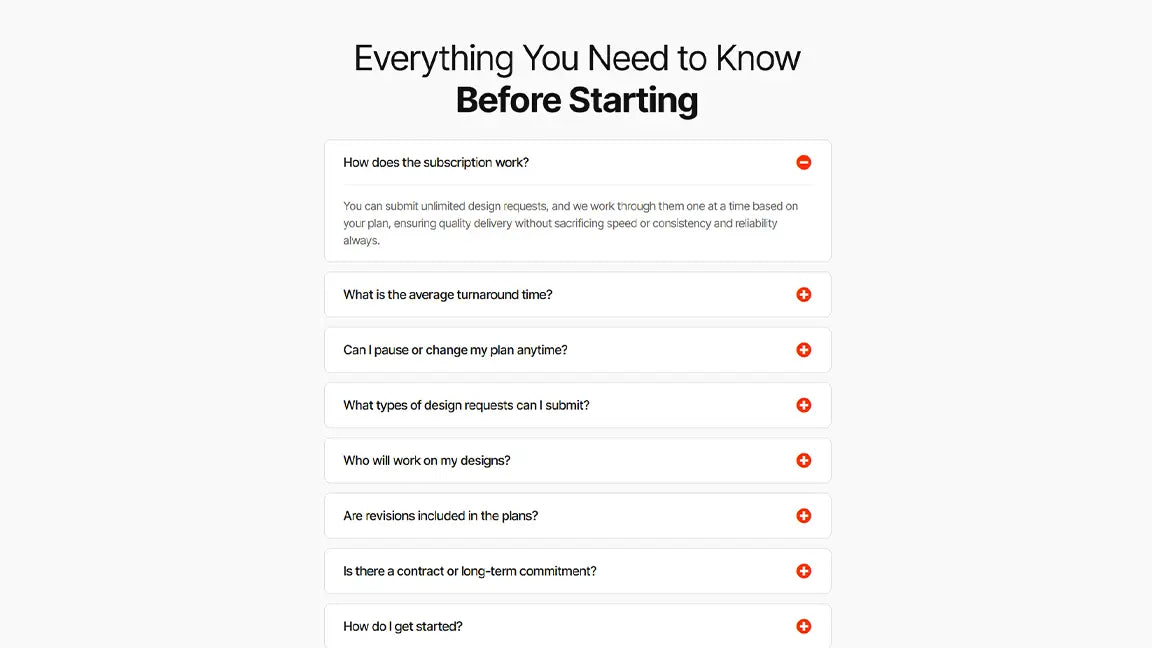 Lead Generation Funnel for Unlimited Graphic Design Services - FAQs