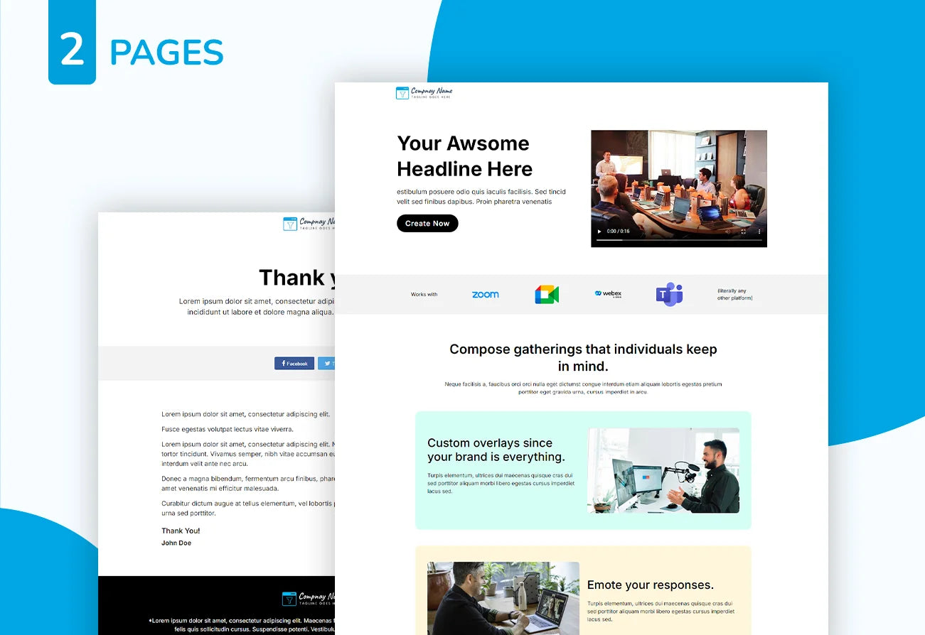 'video conferencing funnel', 'video funnel', 'video marketing template'