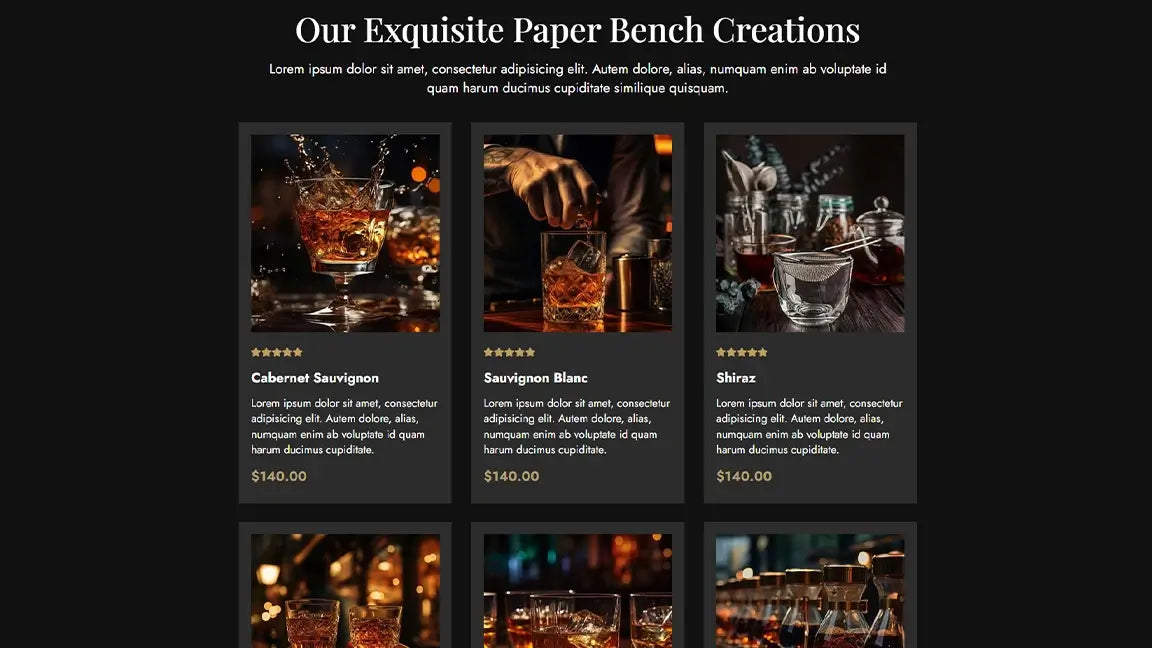 Paper Bench Creations - Luxury Wine & Spirits Store